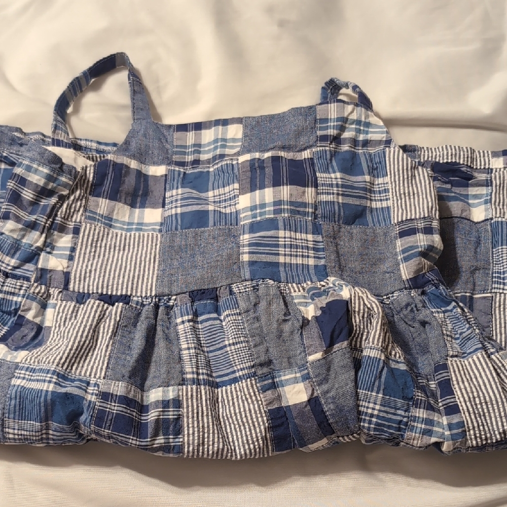 Gymboree Blue and Cream Plaid Dress